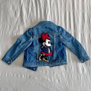 GAP Kids Blue Denim Jacket with Cartoon Character